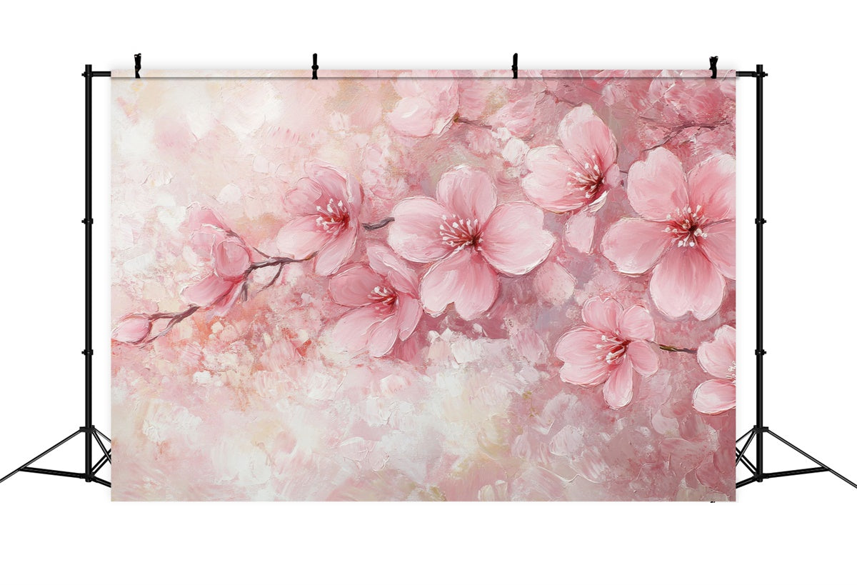 Fine Art Backdrops Watercolor Cherry Blossom Pink Backdrop UK GTY-108