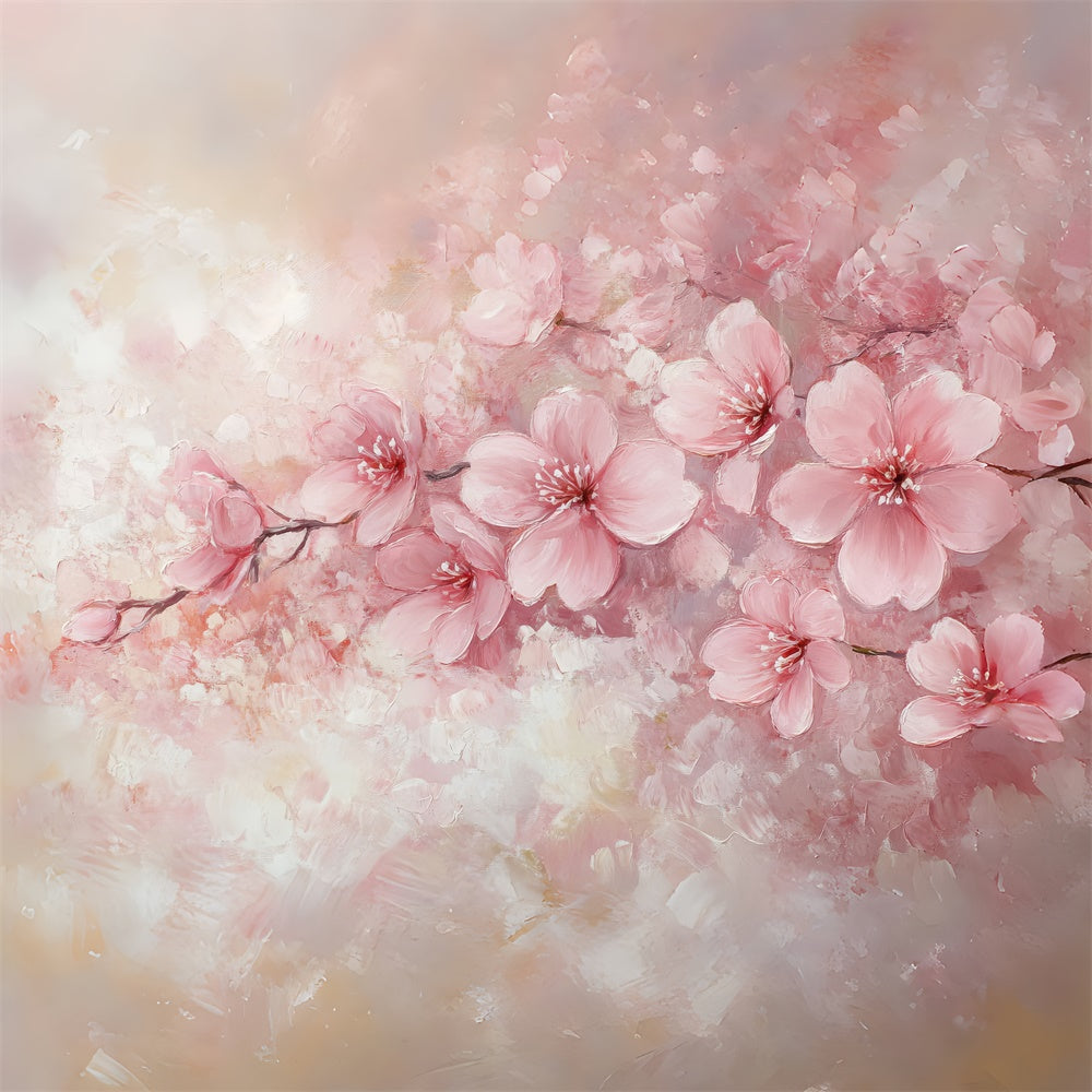 Fine Art Backdrops Watercolor Cherry Blossom Pink Backdrop UK GTY-108