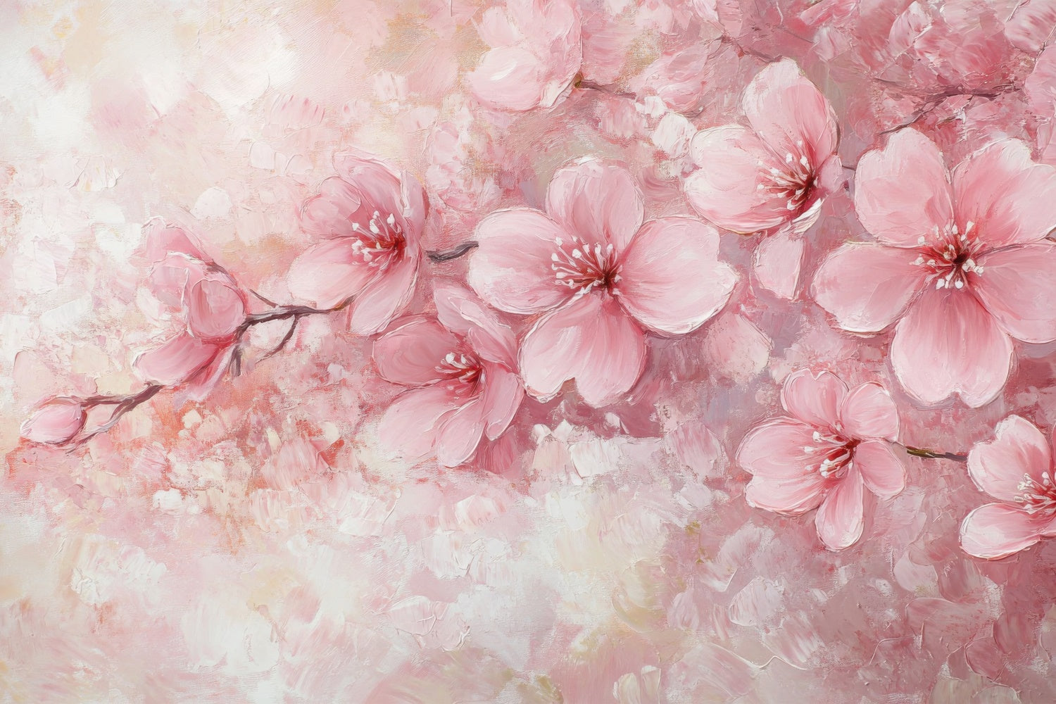 Fine Art Backdrops Watercolor Cherry Blossom Pink Backdrop UK GTY-108