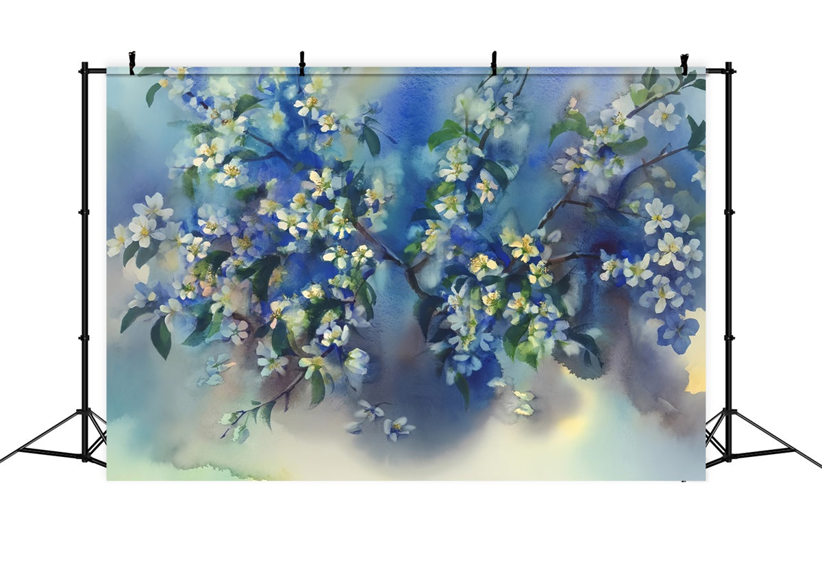 Fine Art Backdrops Serene Blue Floral Fantasy Backdrop UK GTY-109