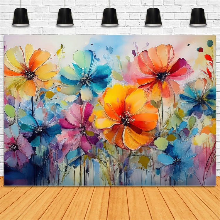 Backdrops Fine Art Vivid Bloom Abstract Floral Backdrop UK GTY-110