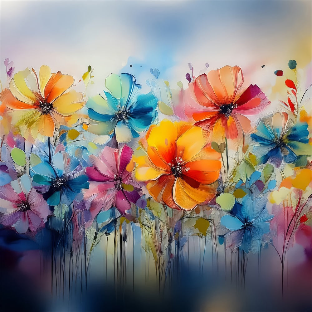 Backdrops Fine Art Vivid Bloom Abstract Floral Backdrop UK GTY-110