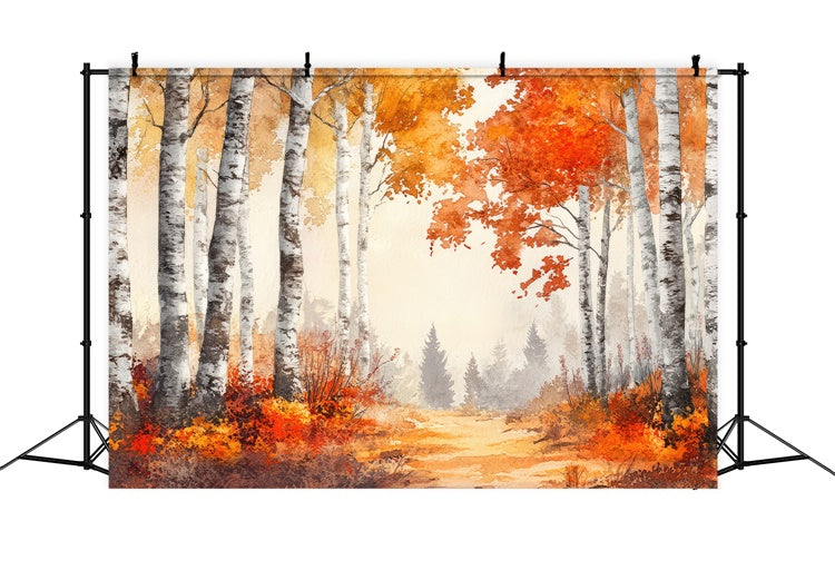 Artistic Backdrops Tranquil Autumn Trail Backdrop UK GTY-114