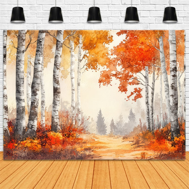 Artistic Backdrops Tranquil Autumn Trail Backdrop UK GTY-114