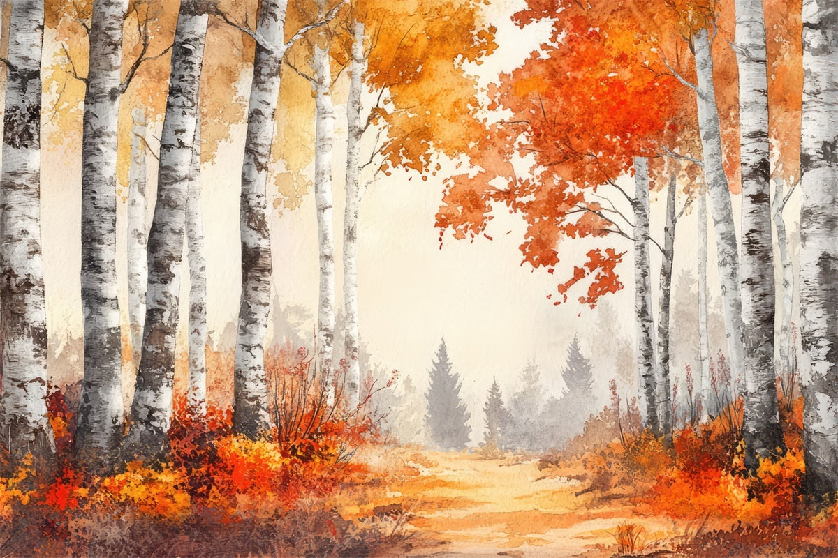 Artistic Backdrops Tranquil Autumn Trail Backdrop UK GTY-114