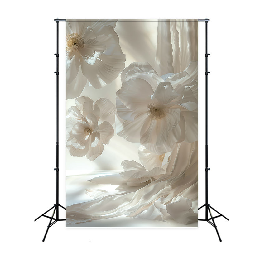 Fine Art Backdrop Graceful White Flower Serenity Backdrop UK GTY-119