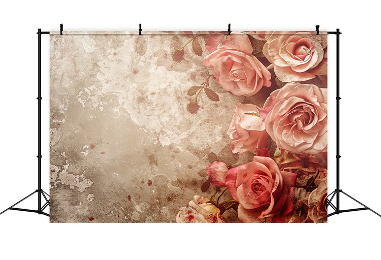 Backdrop Fine Art Rustic Vintage Rose Texture Backdrop UK GTY-60