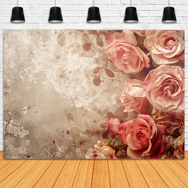 Backdrop Fine Art Rustic Vintage Rose Texture Backdrop UK GTY-60