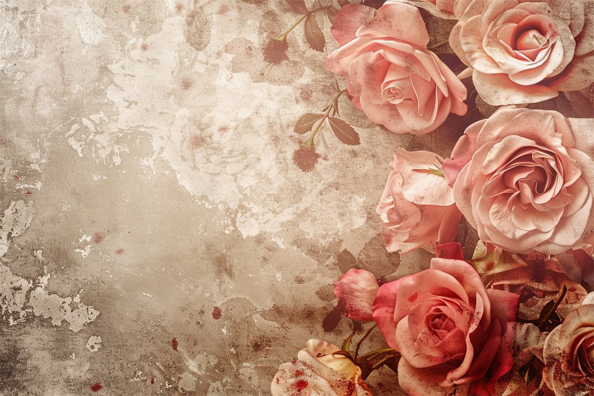 Backdrop Fine Art Rustic Vintage Rose Texture Backdrop UK GTY-60