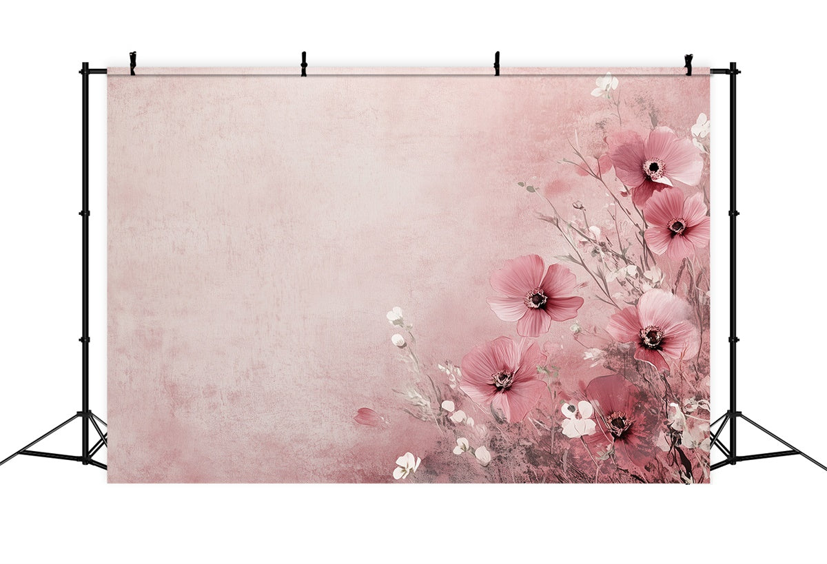 Fine Art Backdrops Vintage Pink Blooms Backdrop UK GTY-62