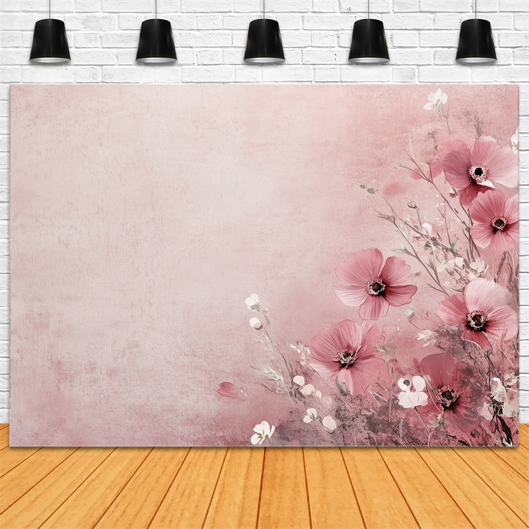 Fine Art Backdrops Vintage Pink Blooms Backdrop UK GTY-62