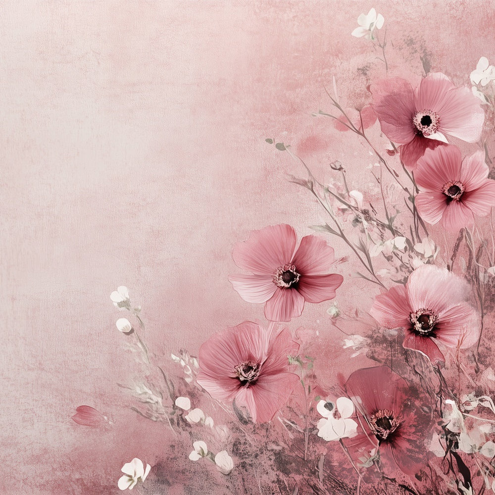 Fine Art Backdrops Vintage Pink Blooms Backdrop UK GTY-62