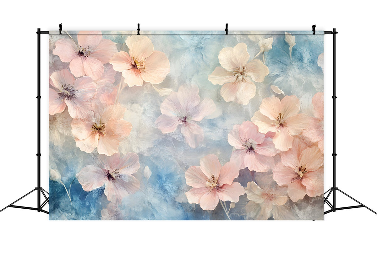 Fine Art Backdrop Soft Watercolor Blossom Backdrop UK GTY-64