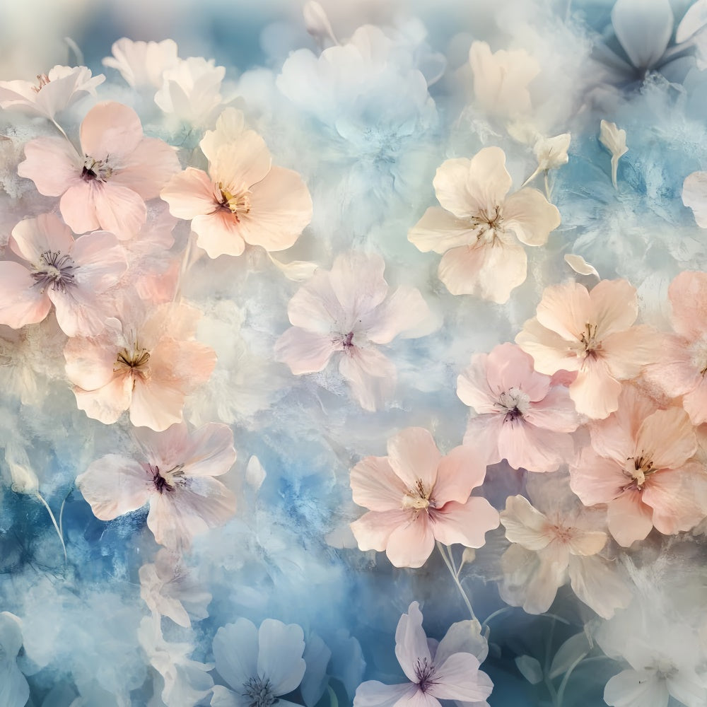 Fine Art Backdrop Soft Watercolor Blossom Backdrop UK GTY-64