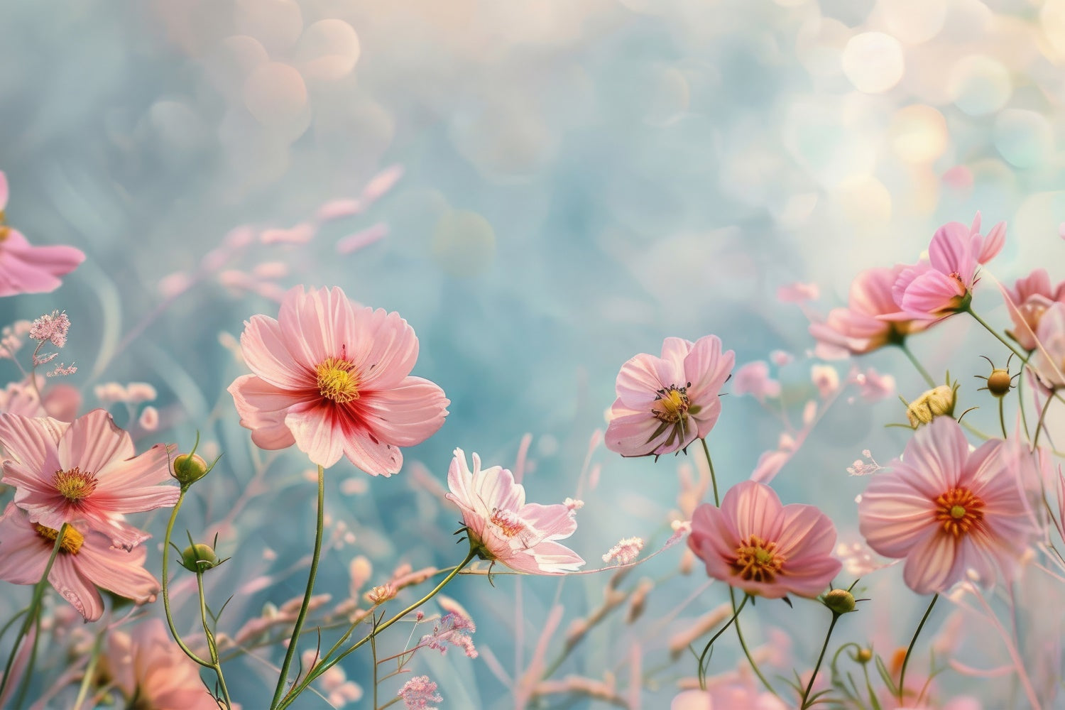 Fine Art Backdrops Dreamy Pink Blossom Breeze Backdrop UK GTY-65