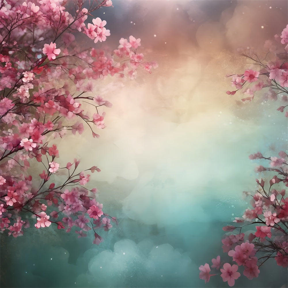 Fine Art Backdrops Dreamy Pink Cherry Blossom Backdrop UK GTY-67