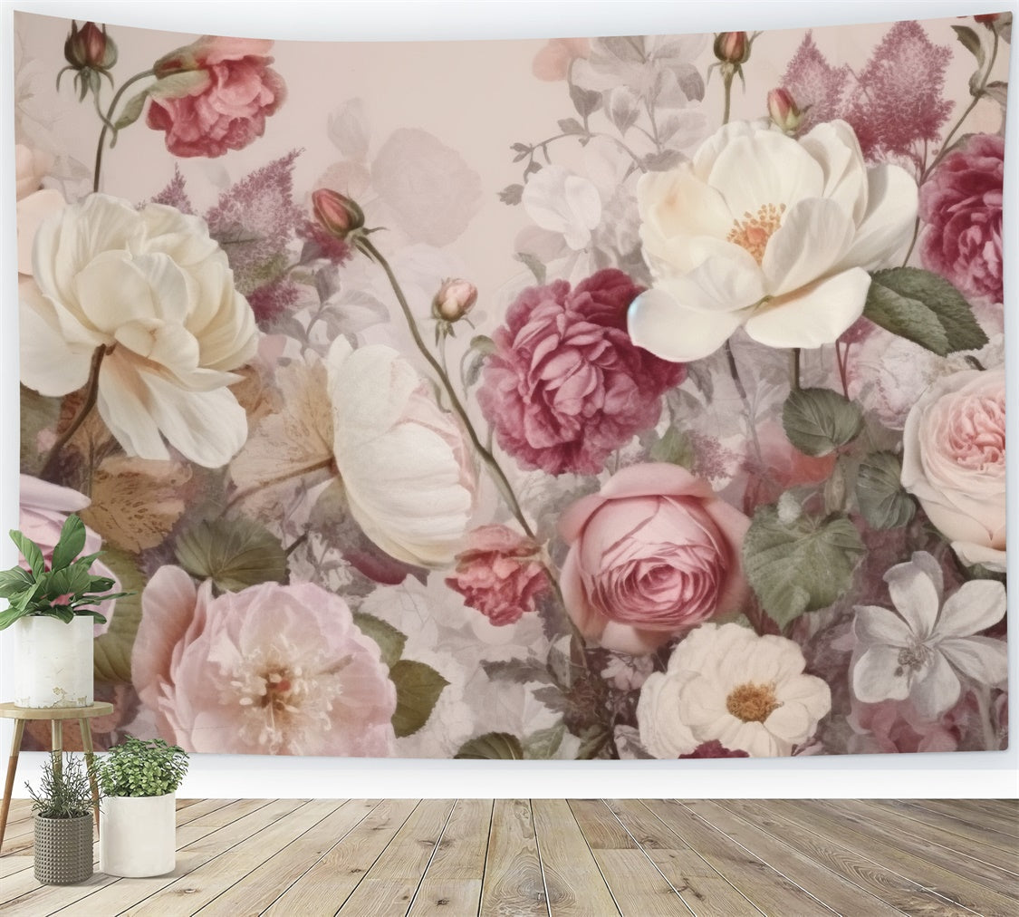 Backdrops Fine Art Vintage Rose Garden Elegance Backdrop UK GTY-70