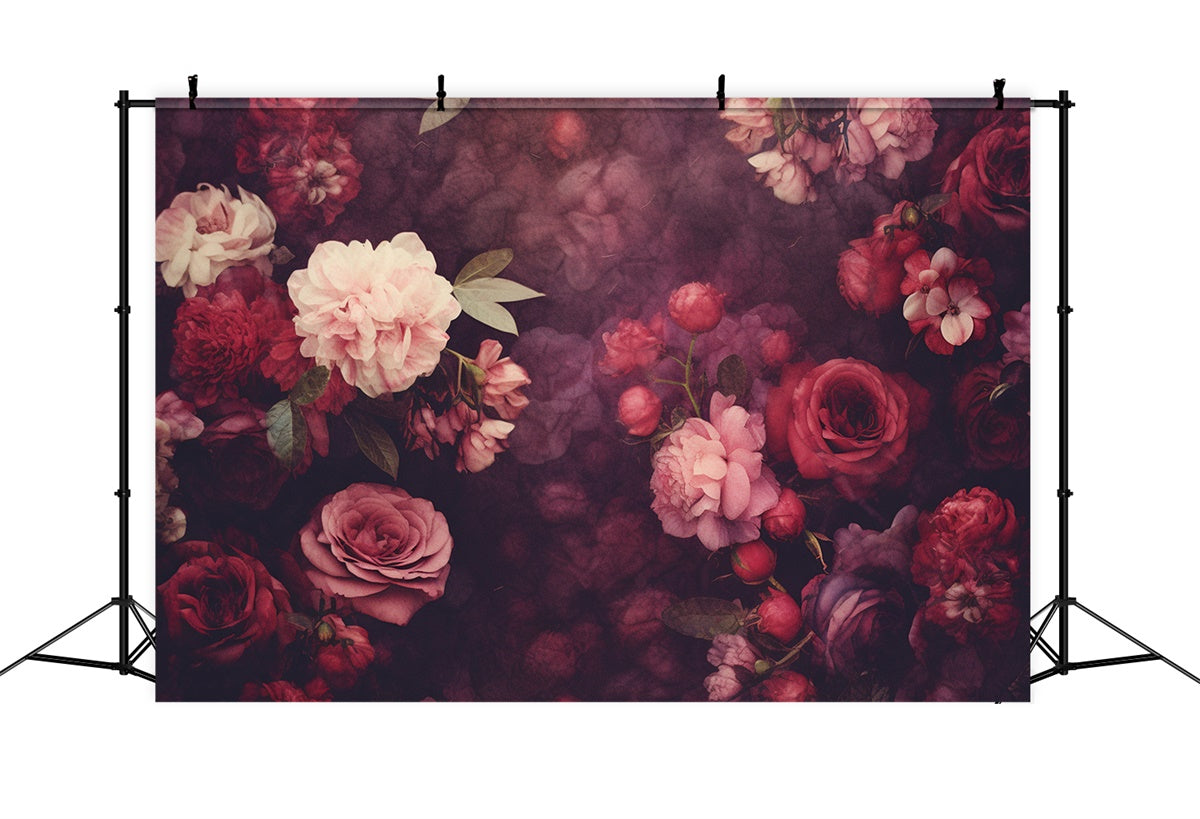 Fine Art Backdrops Dark Romance Vintage Floral Backdrop UK GTY-73