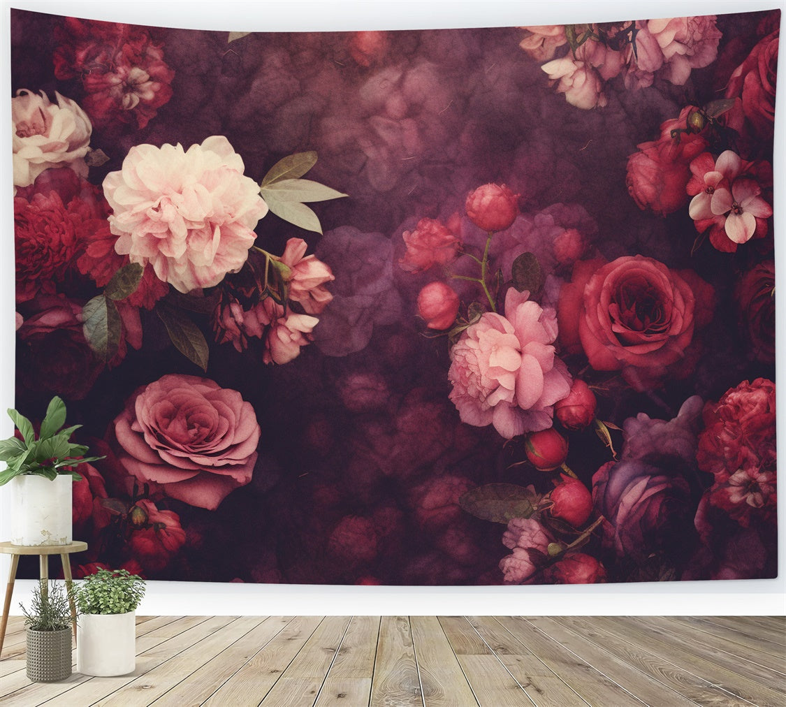 Fine Art Backdrops Dark Romance Vintage Floral Backdrop UK GTY-73