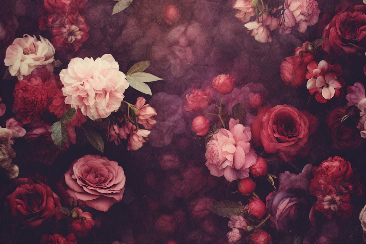 Fine Art Backdrops Dark Romance Vintage Floral Backdrop UK GTY-73