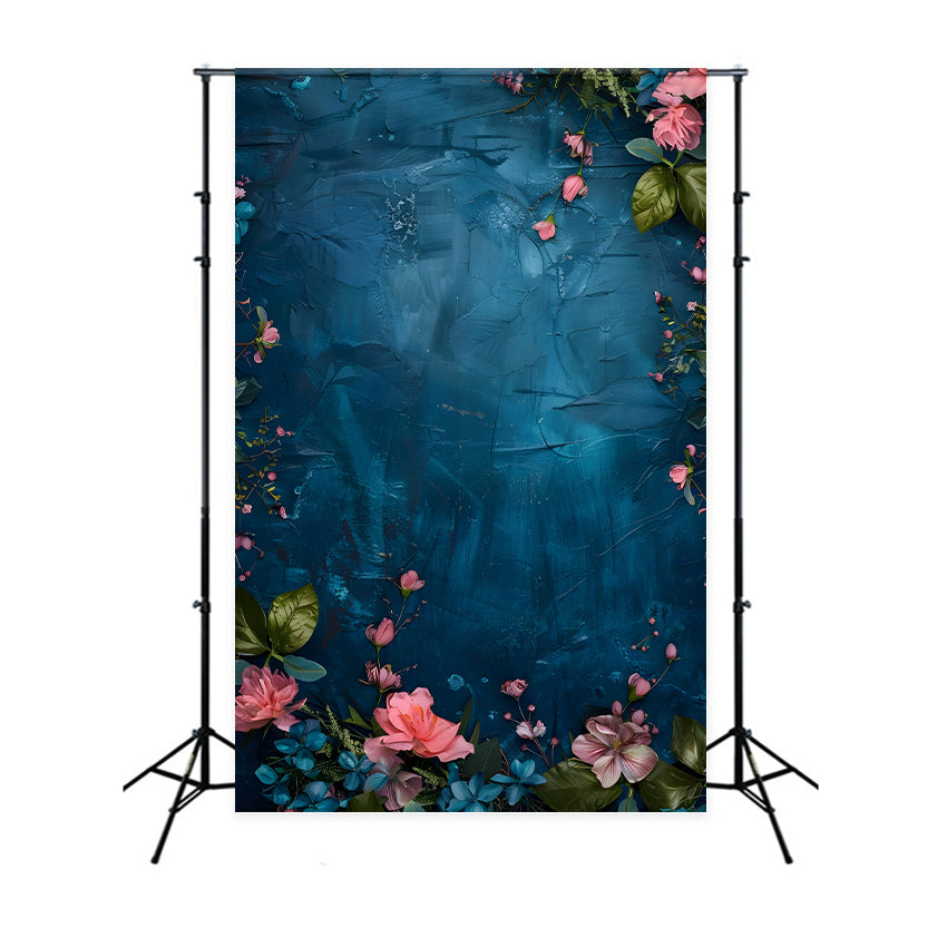 Backdrops Fine Art Textured Blue Blossom Dream Backdrop UK GTY-77