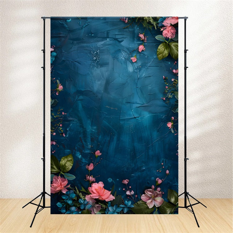 Backdrops Fine Art Textured Blue Blossom Dream Backdrop UK GTY-77