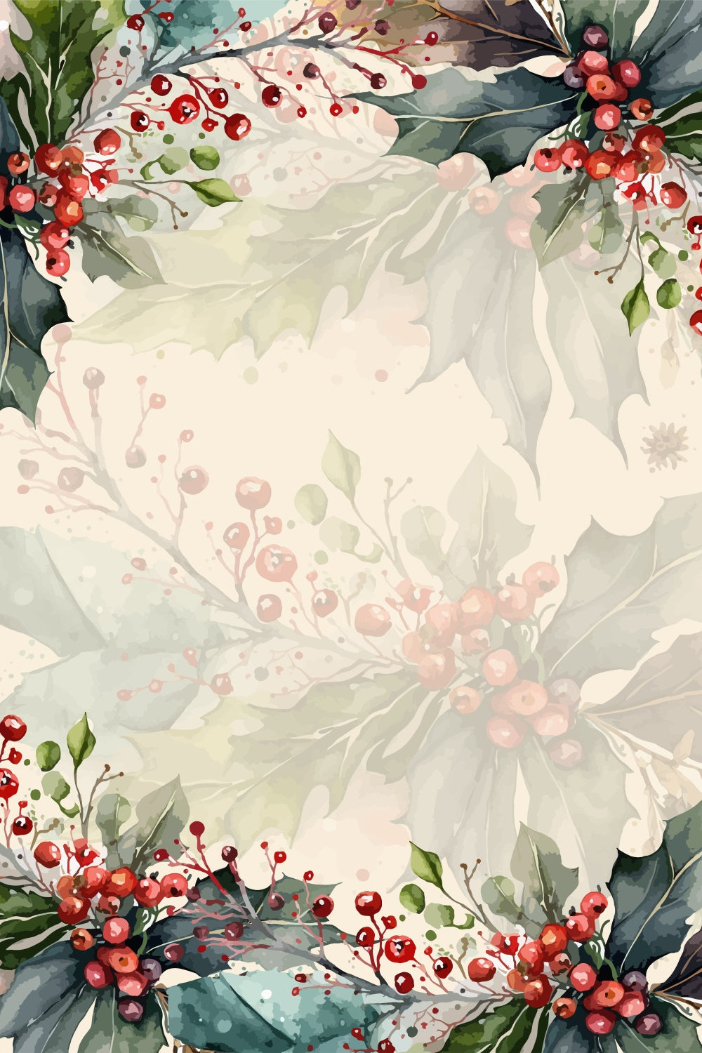 Backdrops Fine Art Festive Red Berry Elegance Backdrop UK GTY-79