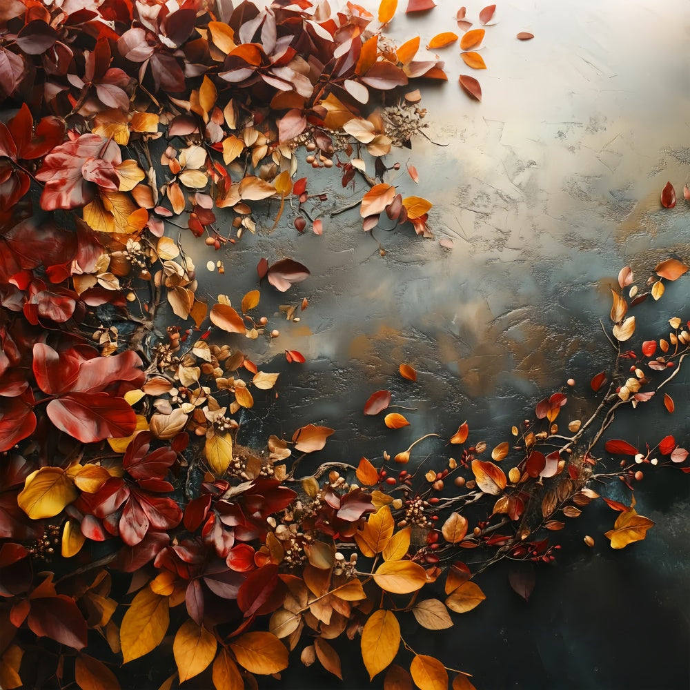 Fine Art Photography Backdrop Rustic Autumn Leaves Backdrop UK GTY-88