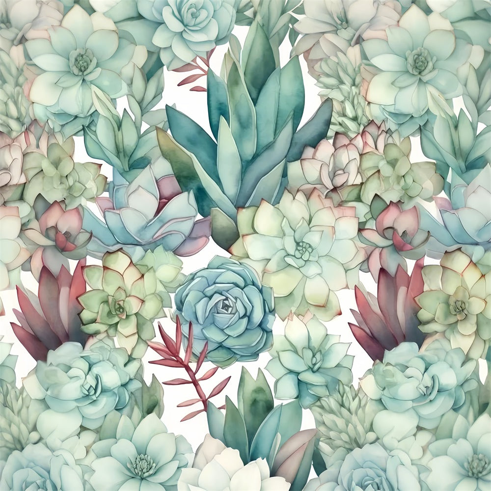 Backdrops Fine Art Vibrant Succulent Serenity Backdrop UK GTY-89