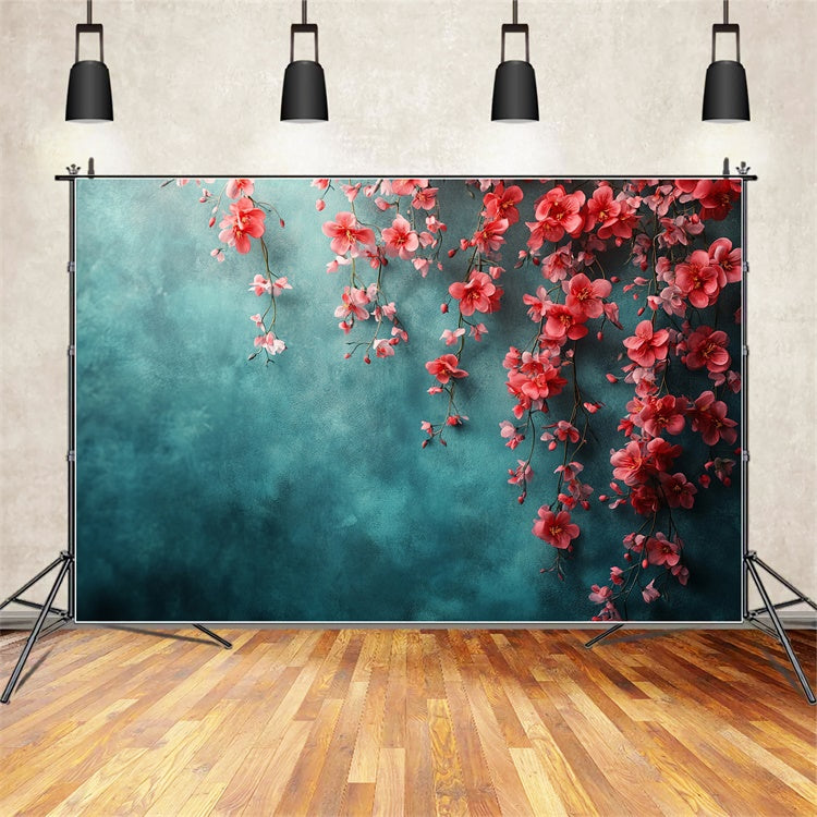 Fine Art Photography Backdrop Elegant Hanging Floral Backdrop UK GTY-91