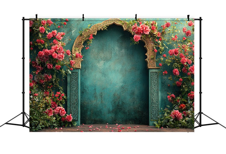 Fine Art Photography Backdrops Vintage Rose Archway Backdrop UK GTY-92