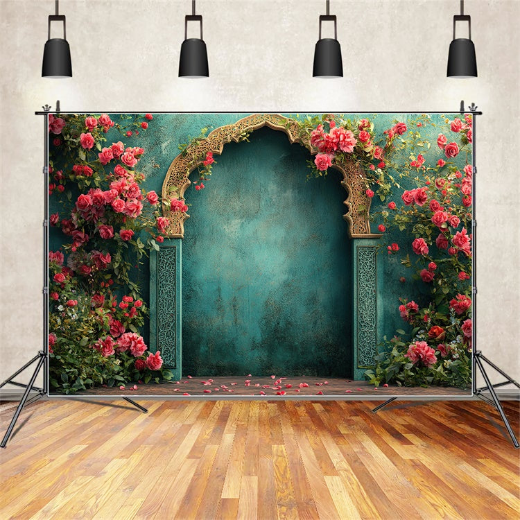 Fine Art Photography Backdrops Vintage Rose Archway Backdrop UK GTY-92