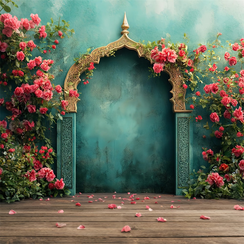 Fine Art Photography Backdrops Vintage Rose Archway Backdrop UK GTY-92