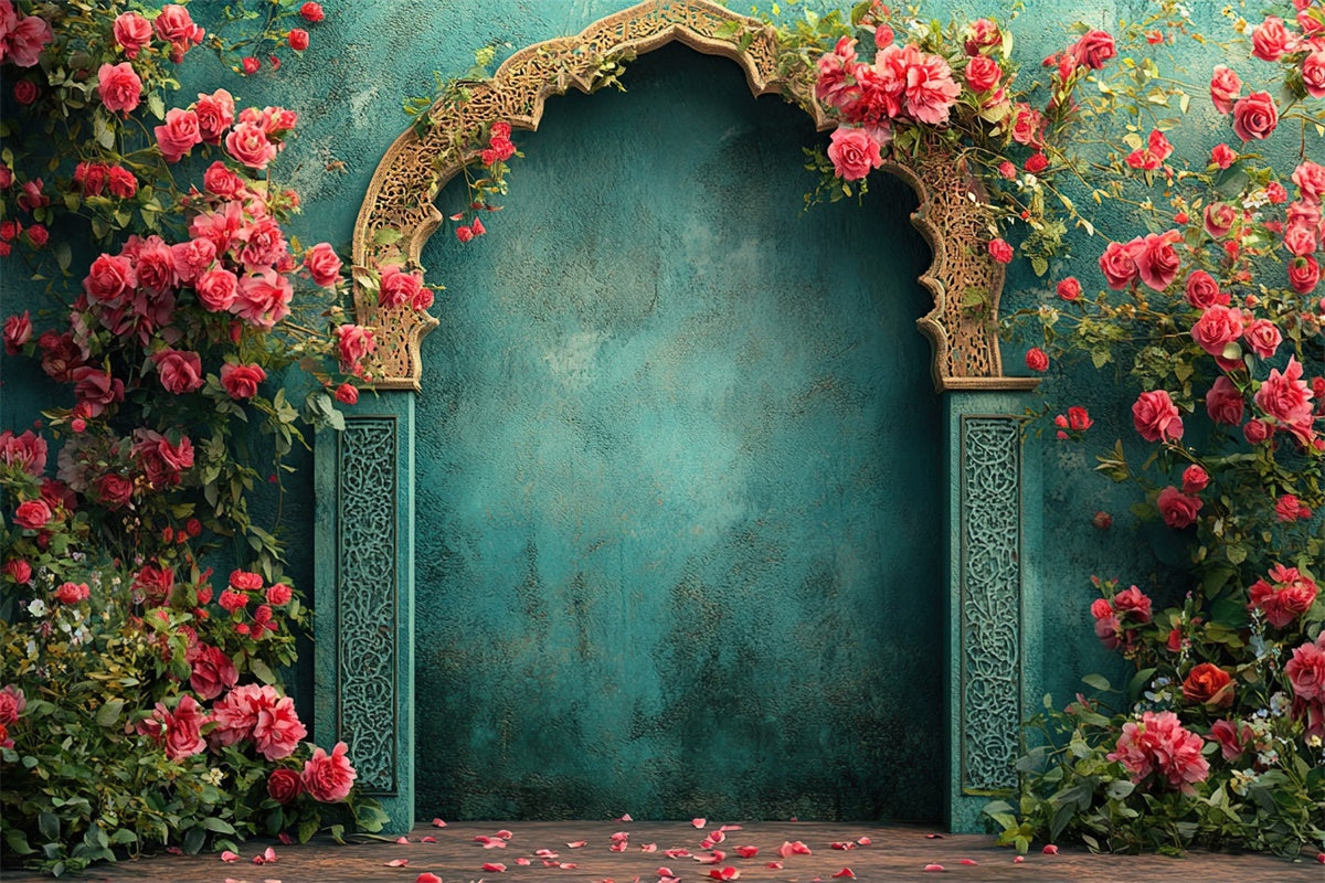 Fine Art Photography Backdrops Vintage Rose Archway Backdrop UK GTY-92