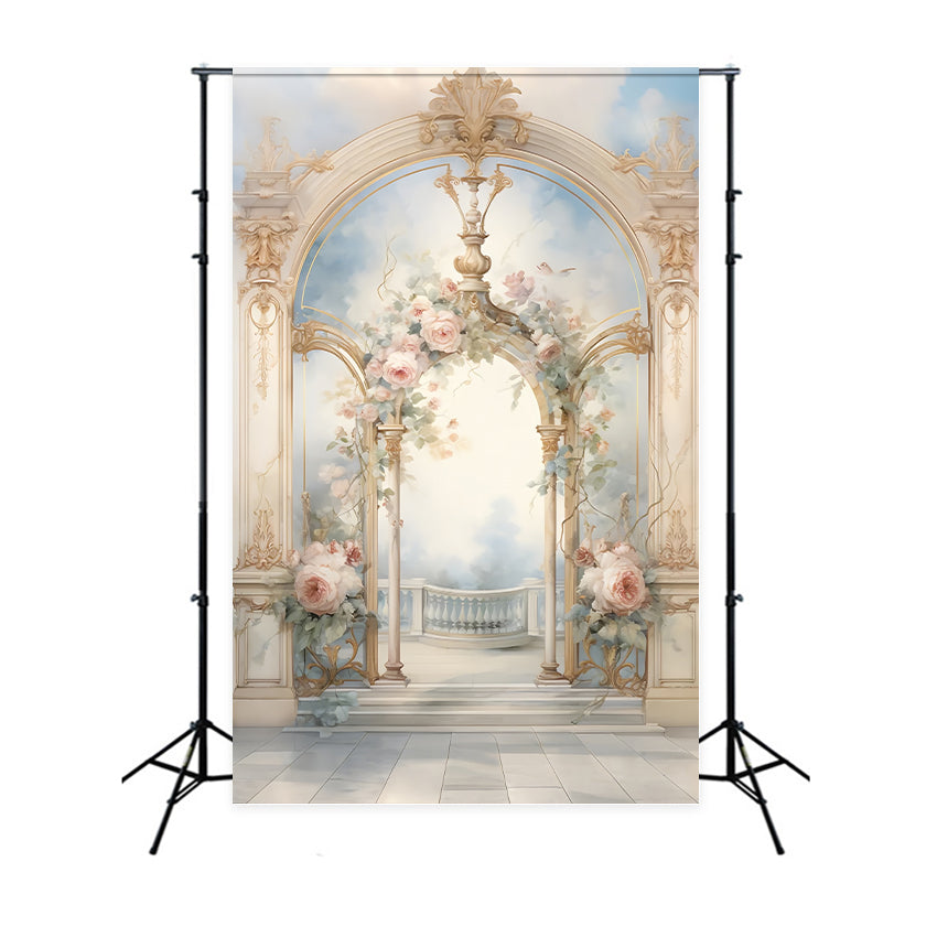 Fine Art Photography Backdrop Ornate Vintage Bloom Backdrop UK GTY-97