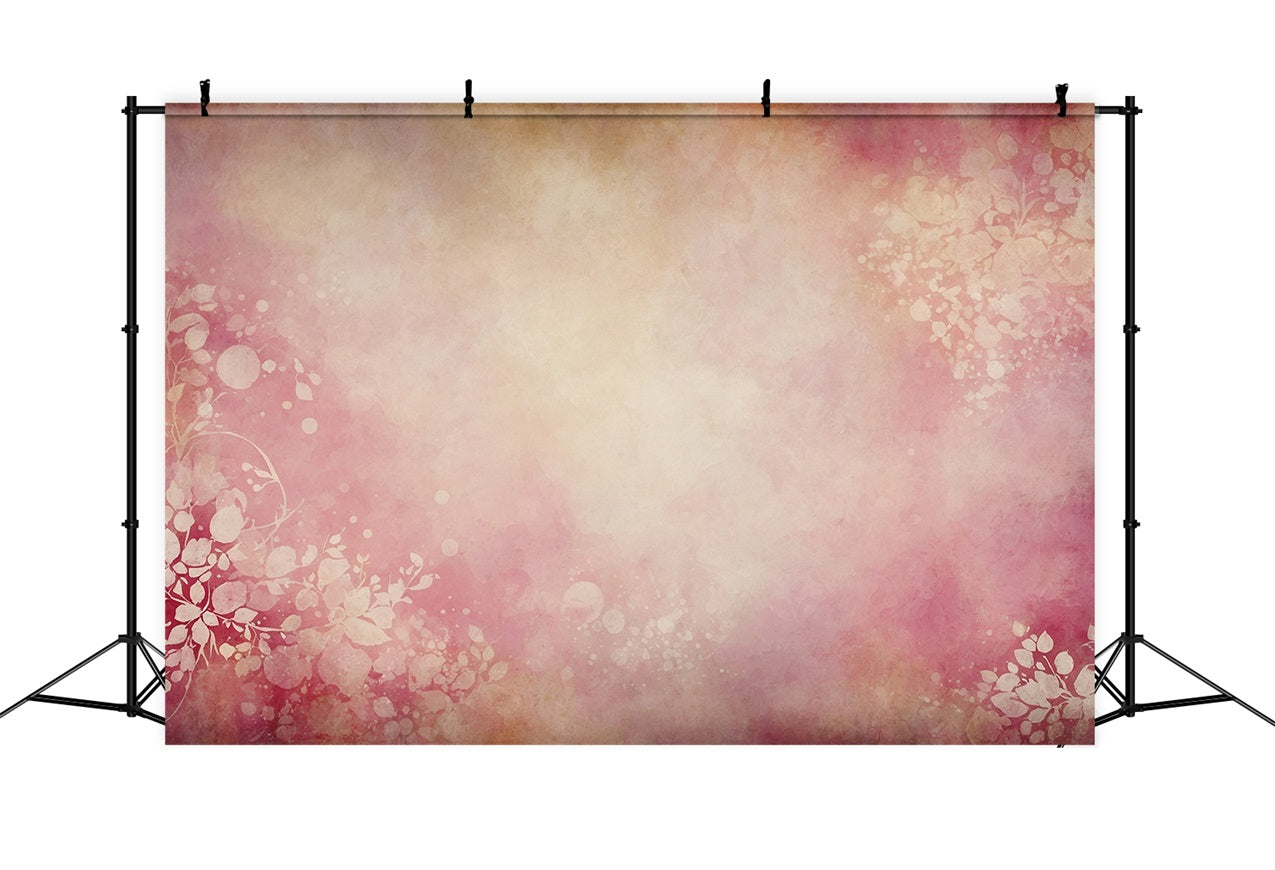 Pink Photography Backdrop Floral Abstract Textured Backdrop UK GTY2-151