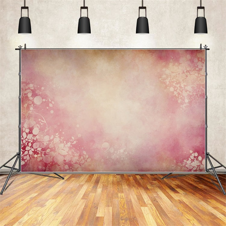 Pink Photography Backdrop Floral Abstract Textured Backdrop UK GTY2-151