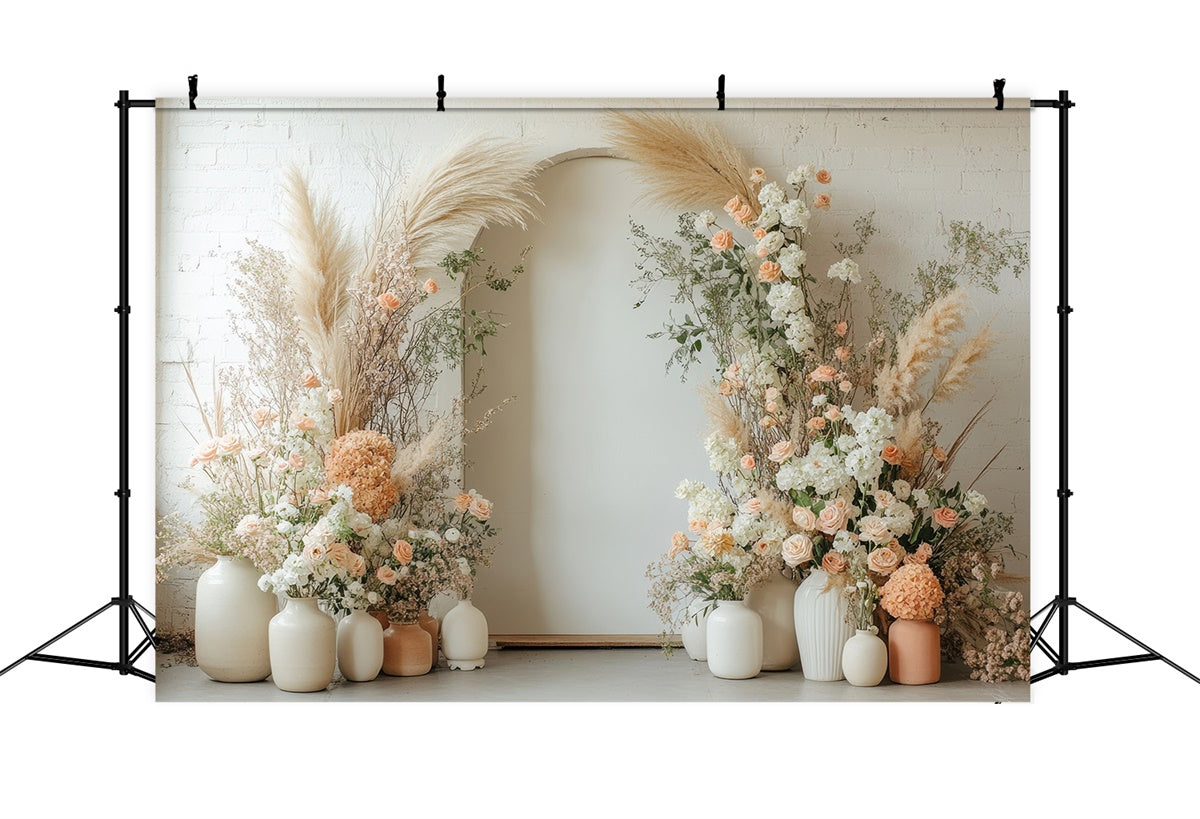 Maternity Photography Backdrops Elegant Dried Flower Arch Backdrop UK GTY2-23