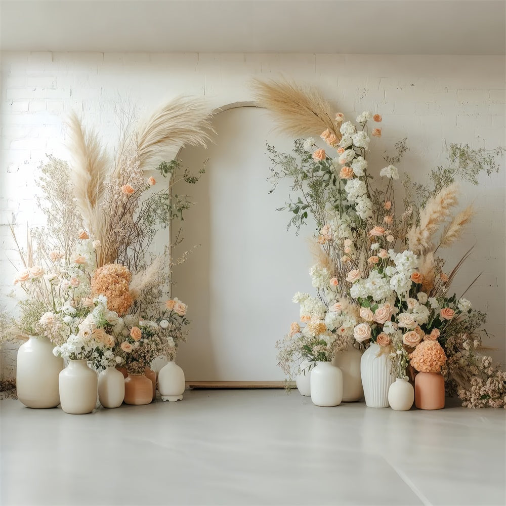 Maternity Photography Backdrops Elegant Dried Flower Arch Backdrop UK GTY2-23