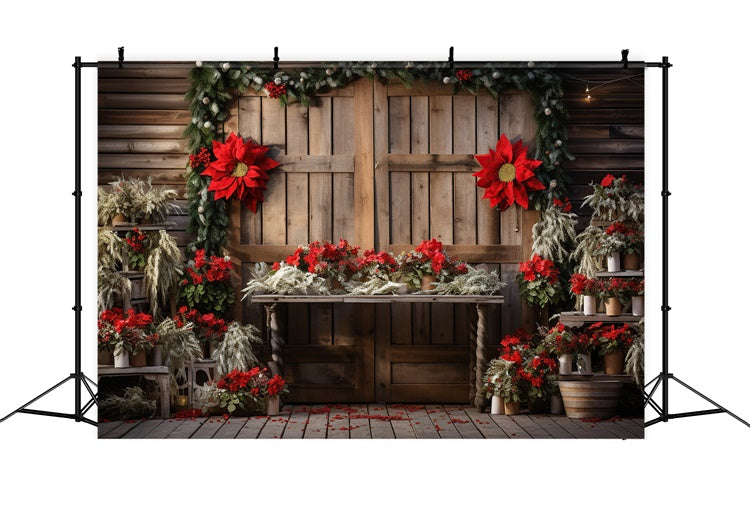 Maternity Photography Backdrops Rustic Festive Barn Door Backdrop UK GTY2-29