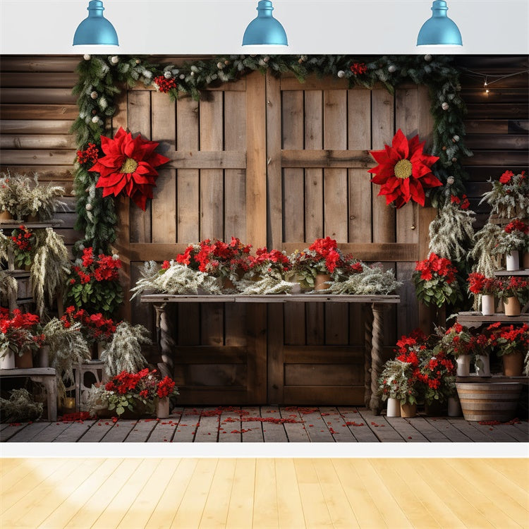 Maternity Photography Backdrops Rustic Festive Barn Door Backdrop UK GTY2-29