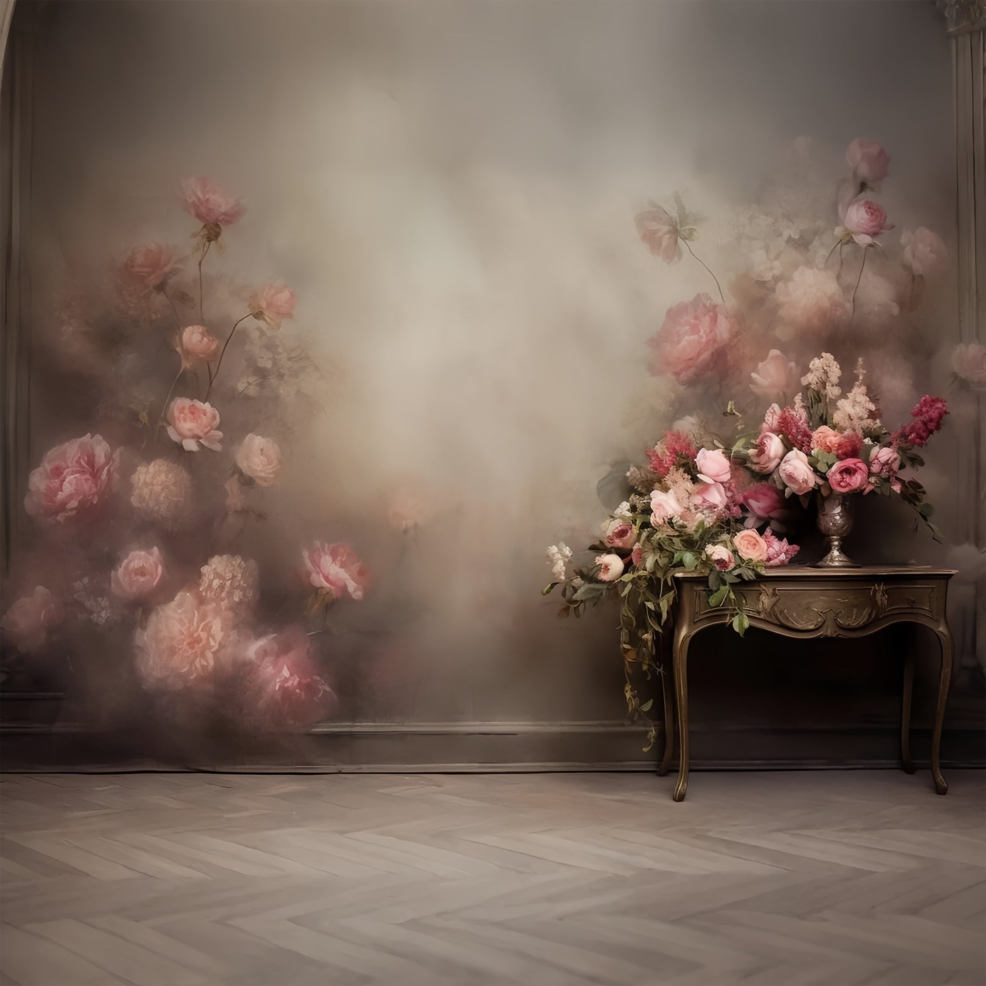 Maternity Photography Backdrops Romantic Floral Charm Backdrop UK GTY2-43