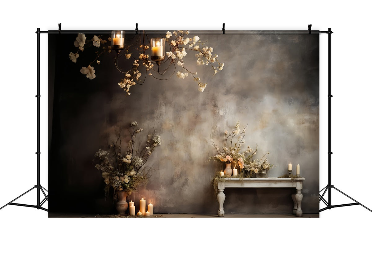 Backdrops For Maternity Photos Warm Candlelit Floral Backdrop UK GTY2-45