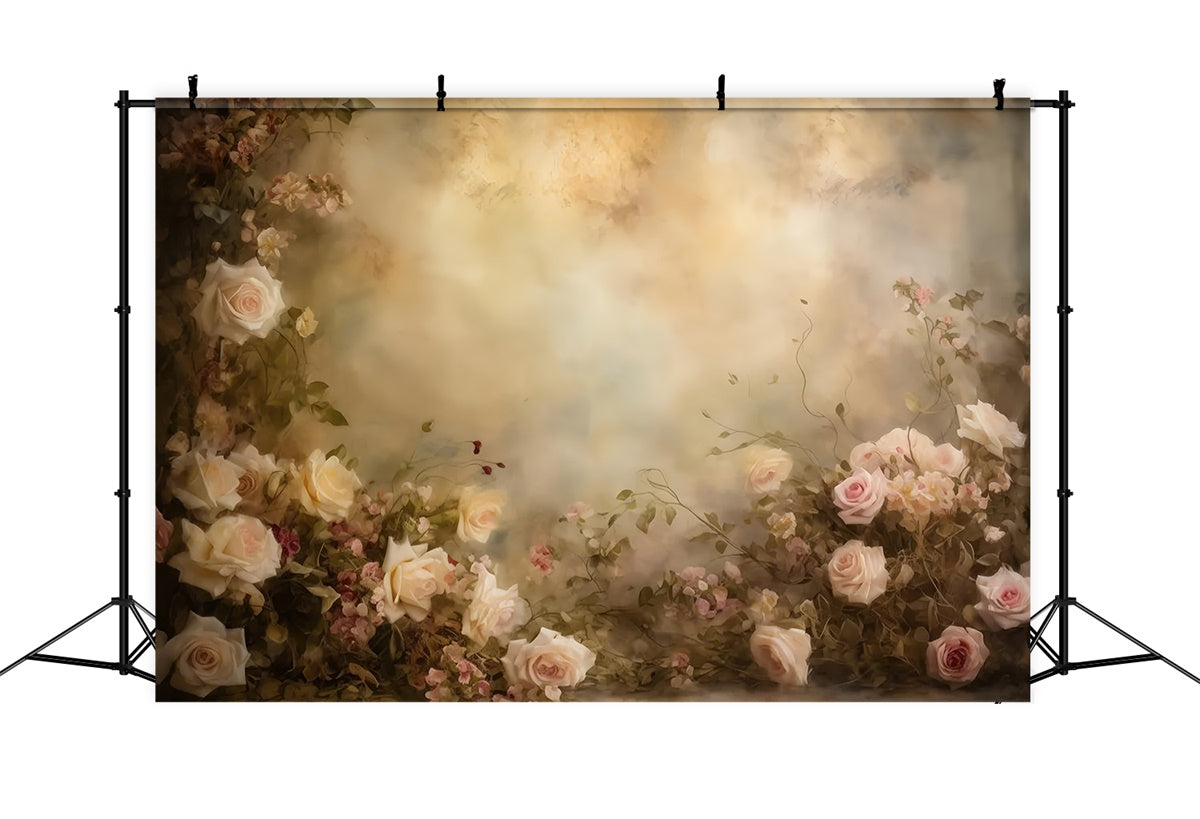 Maternity Photo Backdrops Vintage Blush Floral Elegance Backdrop UK GTY2-47