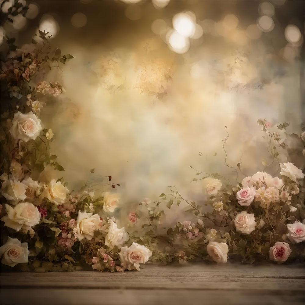 Maternity Photo Backdrops Vintage Blush Floral Elegance Backdrop UK GTY2-47