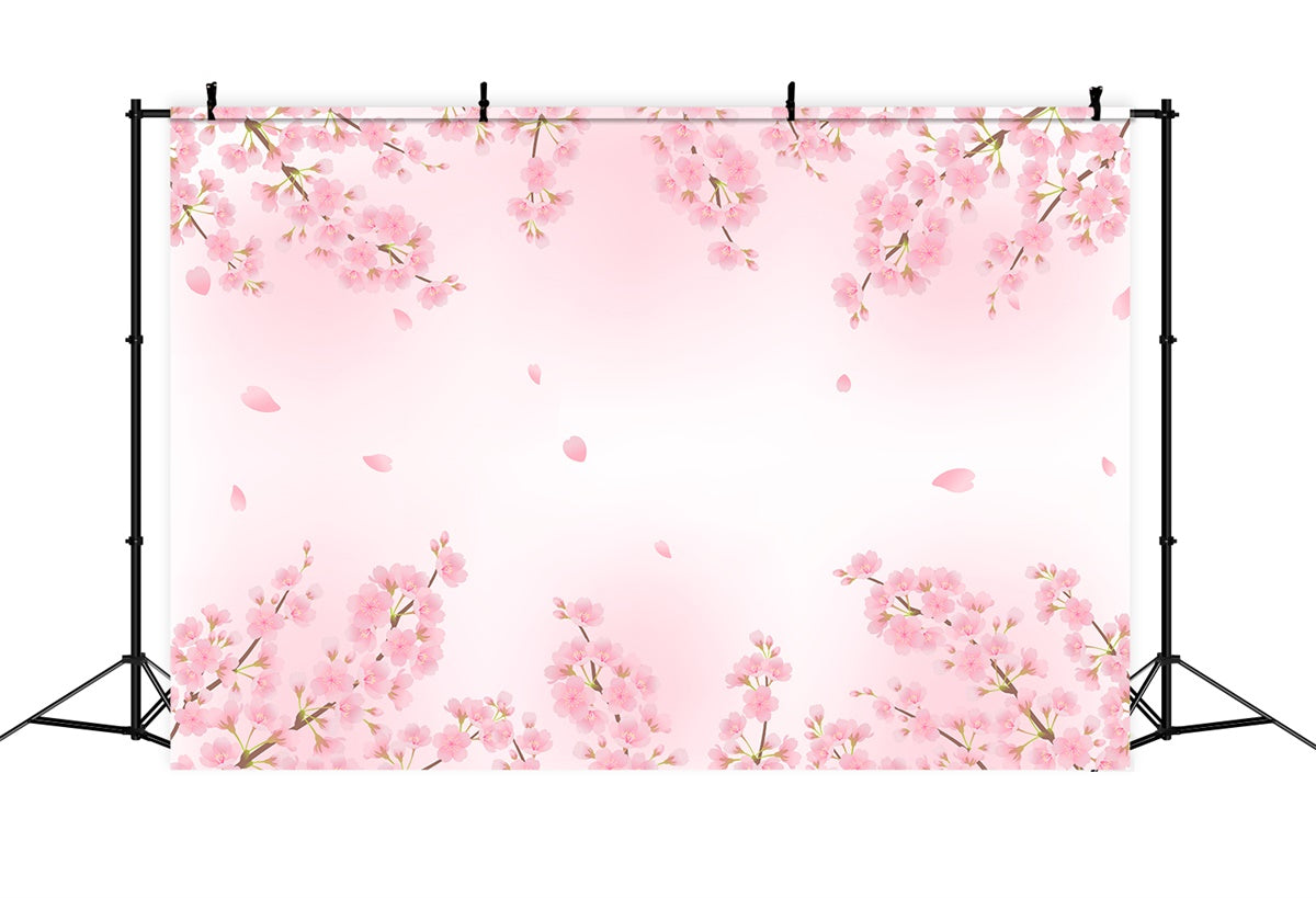 Backdrops For Maternity Photos Delicate Cherry Blossoms Backdrop UK GTY2-49