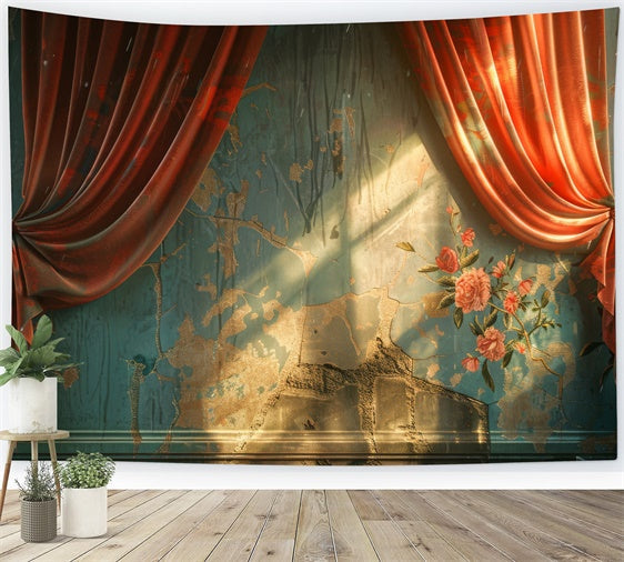 Maternity Backdrops Vintage Velvet Curtain Elegance Backdrop UK GTY2-51