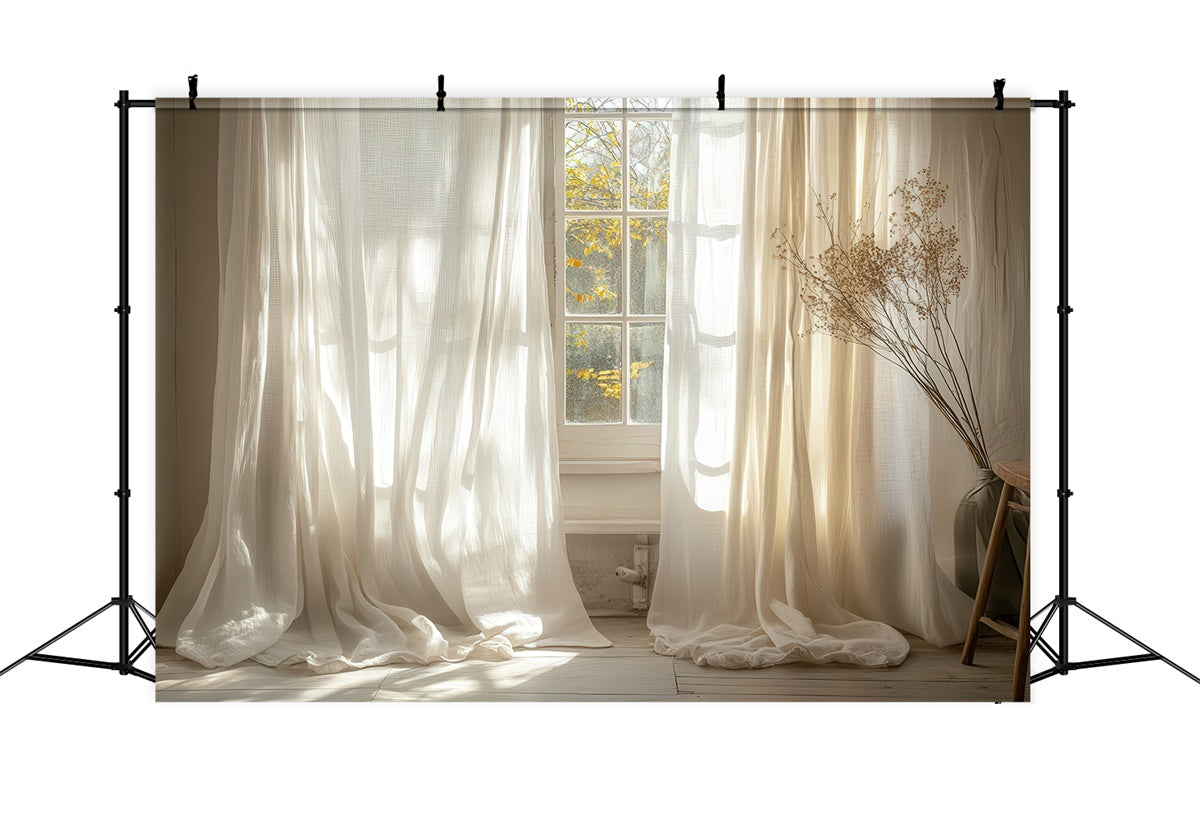 Backdrops For Maternity Photos Sunlit Sheer Curtain Backdrop UK GTY2-52