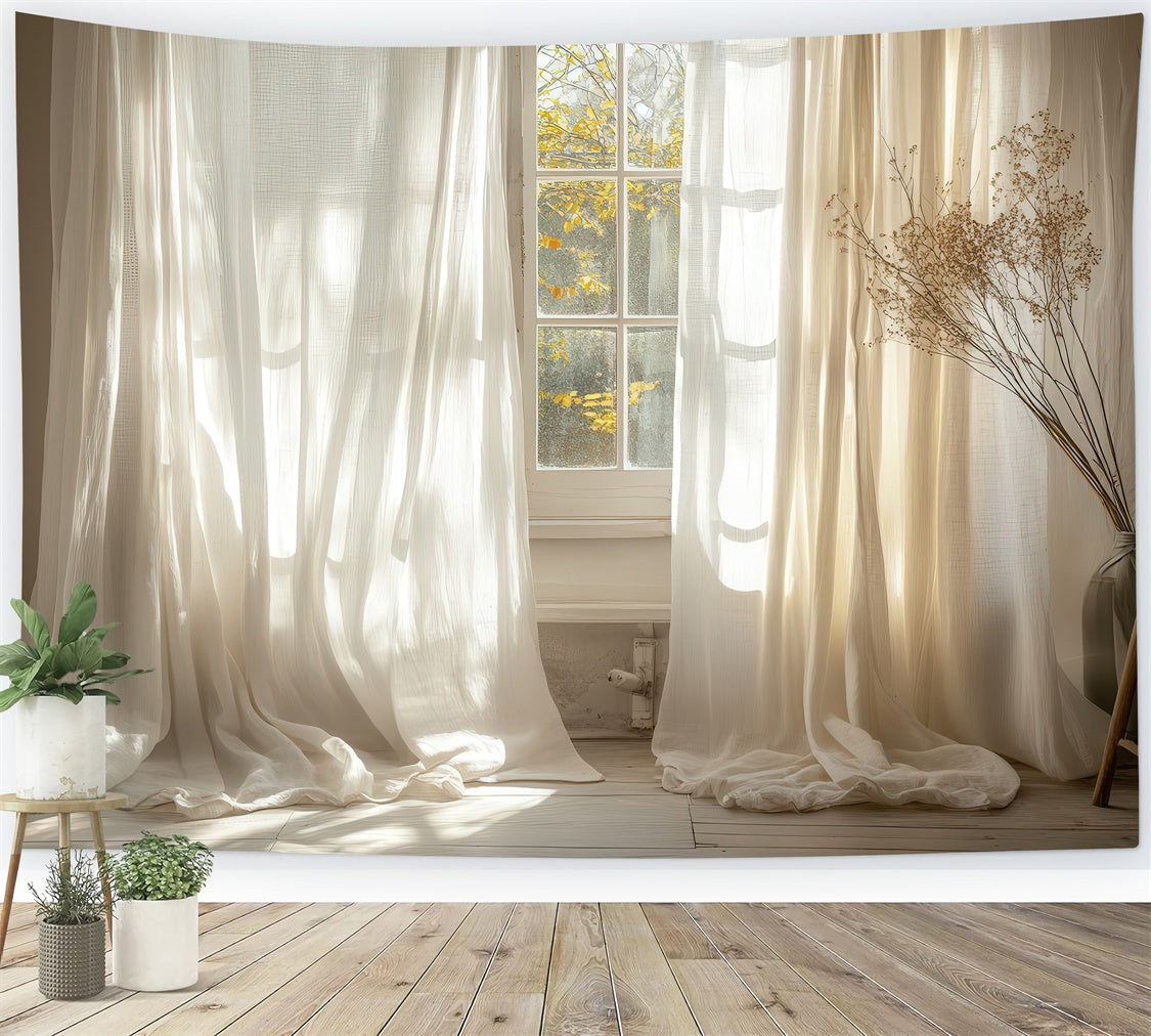 Backdrops For Maternity Photos Sunlit Sheer Curtain Backdrop UK GTY2-52