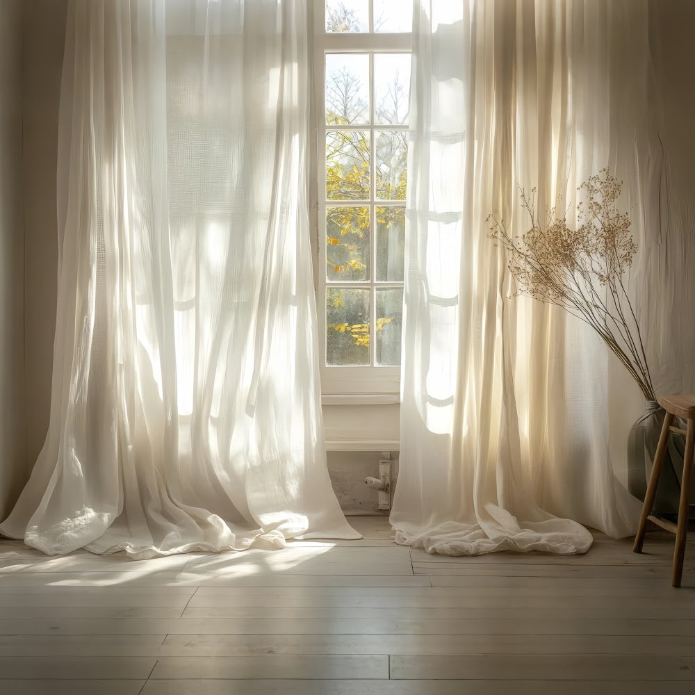 Backdrops For Maternity Photos Sunlit Sheer Curtain Backdrop UK GTY2-52